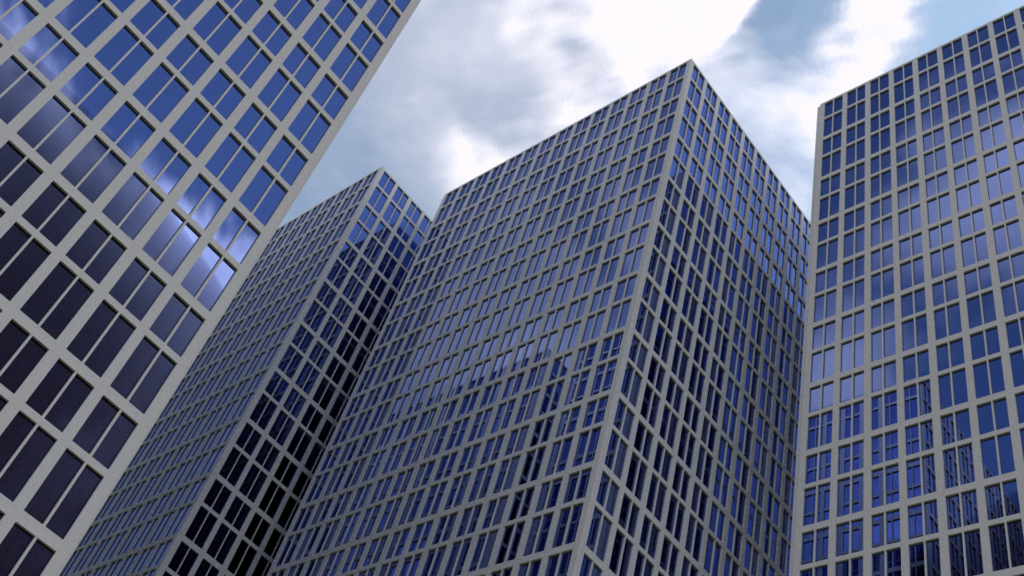 A building constructed using blender