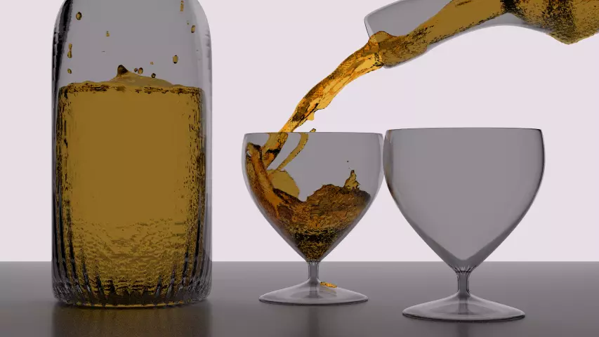 My first work with fluid simulation in blender 2.75